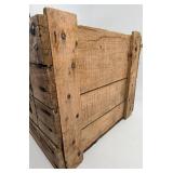 Vintage Advertising Packaging - Maze Nails Crate with Dakota Maid Bread Flour Bag & S-X Feed Bag