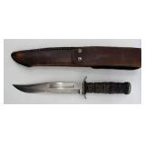3 Knife Set Including -Gerber 600 Fixed Blade Knife Portland -USA with Sheath, U.S.N. MARK 2 & Ducks Unlimited Box Set