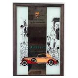 Maisto Premier Edition Cadillac V-16 1/18 Die-Cast Convertible & Cadillac Framed Mirror
