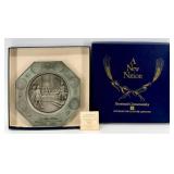 Pewter Plate A New Nation Bicentennial Commemorative 1776-1976 & International Silver Company