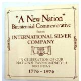 Pewter Plate A New Nation Bicentennial Commemorative 1776-1976 & International Silver Company