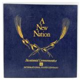 Pewter Plate A New Nation Bicentennial Commemorative 1776-1976 & International Silver Company