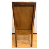 Oak-Frame Leather Chair - Nailhead Trim