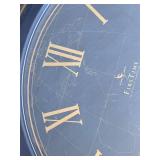 First Time Wall Clock - World Map Dial, Roman Numerals & Gold Hands, Quartz Movement