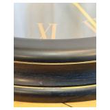 First Time Wall Clock - World Map Dial, Roman Numerals & Gold Hands, Quartz Movement