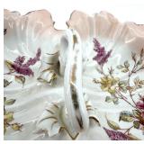 Vintage Porcelain Lobster Dish & 4 Ashtrays with Caddy