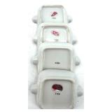 Vintage Porcelain Lobster Dish & 4 Ashtrays with Caddy