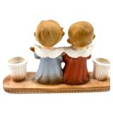 Holt-Howard Angel Candle Holder & Blue Vase & B&G Seagull Dish & Bird Candle Holder