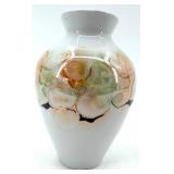 Chodziez Vase, Floral Dish, Emerald Green Glass Bowls & Teal Ribbed Plate