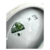 Chodziez Vase, Floral Dish, Emerald Green Glass Bowls & Teal Ribbed Plate