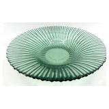 Chodziez Vase, Floral Dish, Emerald Green Glass Bowls & Teal Ribbed Plate