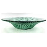 Chodziez Vase, Floral Dish, Emerald Green Glass Bowls & Teal Ribbed Plate