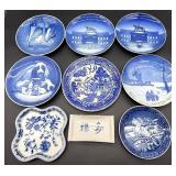 BG Bing & Grøndahl Blue & White Plates - Amalienborg Royal Palace, Mors Dag 1969