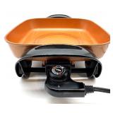 Copper Chef XL 11-Inch Square Casserole Pan with Glass Lid & Plug-In Electric Fryer