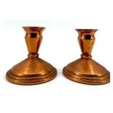 Vintage Copper Candelabra Five-Arm Centerpiece with Teapots Set, Made in England