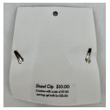 Vintage Costume Jewelry Bundle - Butterfly & Floral Brooches, Shawl Clip & Pendant