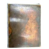 Vintage Metal Jewelry Box with Enamel Floral & Hummingbird Motif and Copper Engraving Plate