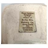 Rocky Mountain Pottery Cookie Jar & 2 Dishes - Estes Park & Loveland, Colorado