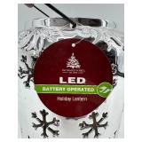 Enchanted Forest LED Holiday Lantern Battery-Operated with Timer & Snowman Dish Mud Pie Gnome Decor