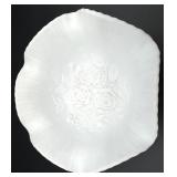 White Rose Relief Ceramic Bowl & Wooden Heart Window Jewelry Box