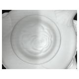 White Rose Relief Ceramic Bowl & Wooden Heart Window Jewelry Box