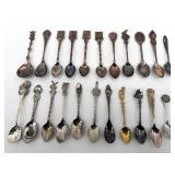 Antique Souvenir Spoons - Ornate Handles & Crest Motifs Collection