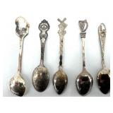 Antique Souvenir Spoons - Ornate Handles & Crest Motifs Collection
