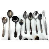 Vintage Silver Plate Spoons - Mixed Pattern Flatware