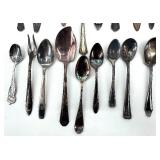 Vintage Silver Plate Spoons - Mixed Pattern Flatware