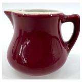 Hall Burgundy 4-Cup Teapot - Creamer & Sugar Bowl & Wooden Teapot - Made in USA