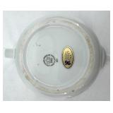 Martin Hunt Tea for One Teapot - White Porcelain with Blue Abstract Motif