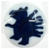 Martin Hunt Tea for One Teapot - White Porcelain with Blue Abstract Motif