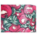 Outdoor Padded Plastic Tablecloths - Apple Print, Blue Plaid, Patchwork Pumpkin (Lot of 3)