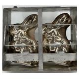 Vintage Metal Chocolate Bunny Molds