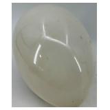 Victorian Antique Hand-Blown & Hand-Painted Glass Egg - Easter Greeting Design