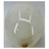 Victorian Antique Hand-Blown & Hand-Painted Glass Egg - Easter Greeting Design