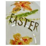 Antique Victorian Hand-Blown & Hand-Painted Glass Egg - Floral Motifs with EASTER