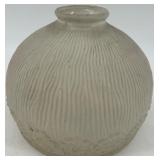 Three Vintage Glass Lamp Shades - White Opal & Beige Ribbed