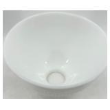 Three Vintage Glass Lamp Shades - White Opal & Beige Ribbed