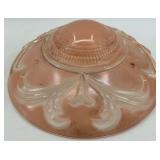 Vintage Glass Light Shades Pink & Clear (Lot of 2)