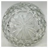 Crystal Basket Bowl - Diamond-Cut Crystal Glass