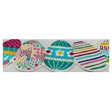 Cow Easter Decor Set - Happy Easter Sign & Egg Table Decor & Wooden Eggs