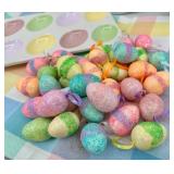 Easter Bunny Wreath Decor with Table Runner, Egg Tray, Bird Nest & Pastel Eggs