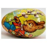 Easter Decor - Bunny Plush & Nest Sign, Carrot Props & Decorative Eggs including Vintage German Egg