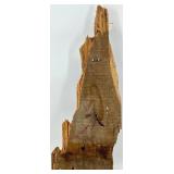 Rustic Wood Wall Art Set - Floral Panel & 3 Planter Pots