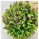 Framed Jean Haefele Rabbit Print & Pastel Birdhouse Decor Set - Bunny Trail Sign & Floral Accents