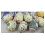 Easter Decor Set - Moss Bunny Plaque & Gnome Figurine & Painted Eggs & Flowers