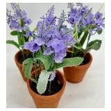 Fleur de Lis Bunny Planter Statue & Lavender Pots