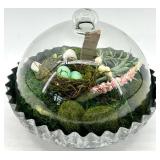 Spring Terrarium - Glass Dome with Moss, Nest & Ceramic Bird
