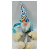 Assorted Easter Decor - Bunny Wall Hanging, Gnome & Tealight Holders with Pink Beads